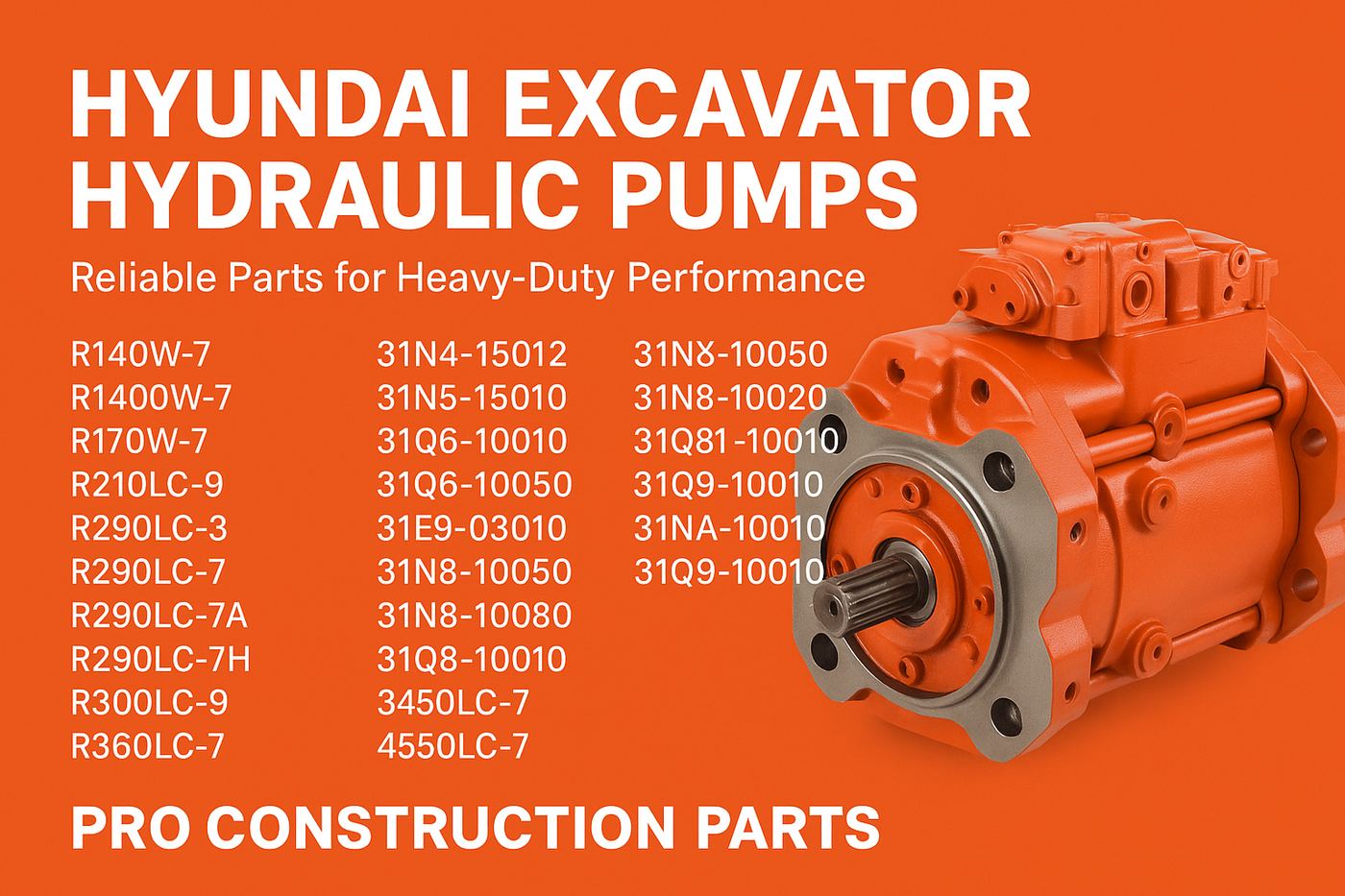 Hyundai Excavator Hydraulic Pumps